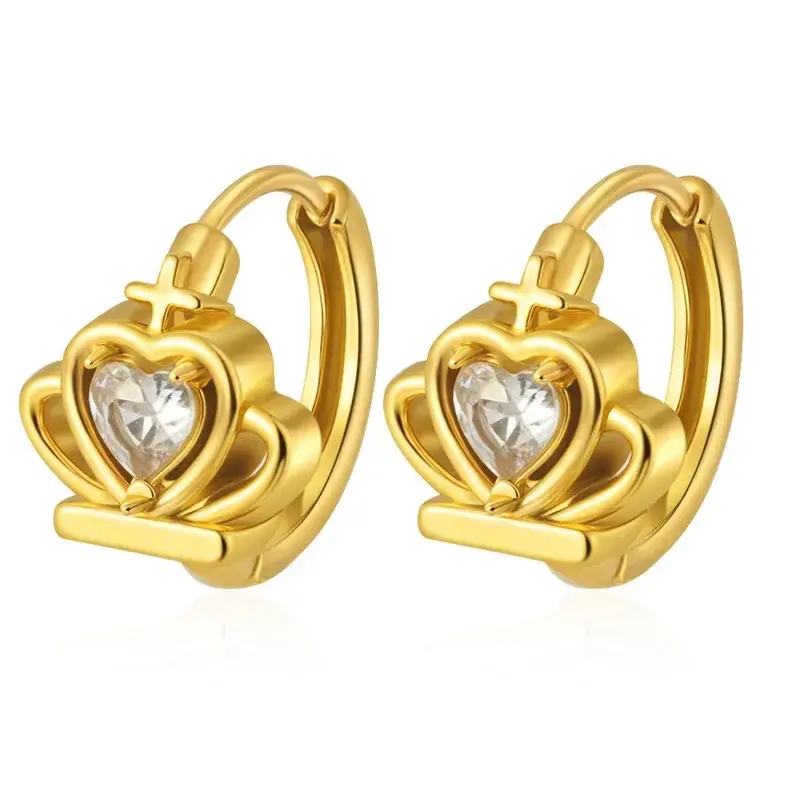 Golden Crown Earrings - FY0070